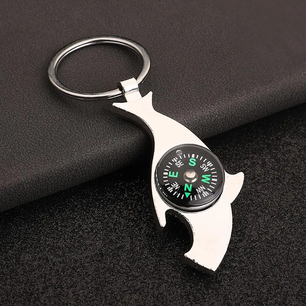 Travel Accessory Keychain Mini Alloy Compass Keychain for Hiking Outdoor Camping Backpack Charm Durable Bag for Adventurers