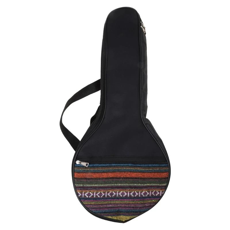 

25in 4-Strings Banjo Bag Ethnic Ukulele Tote for Case Cotton Backpack Musical Instrument Accessories