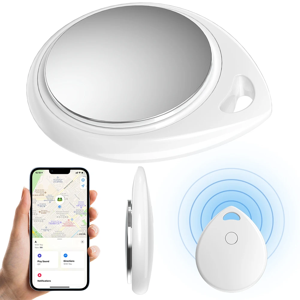 Smart GPS Tracker Work with Apple Find My GPS Tracking Device Waterproof Portable Smart Tracker for Keys Bags Wallets Pet Phone