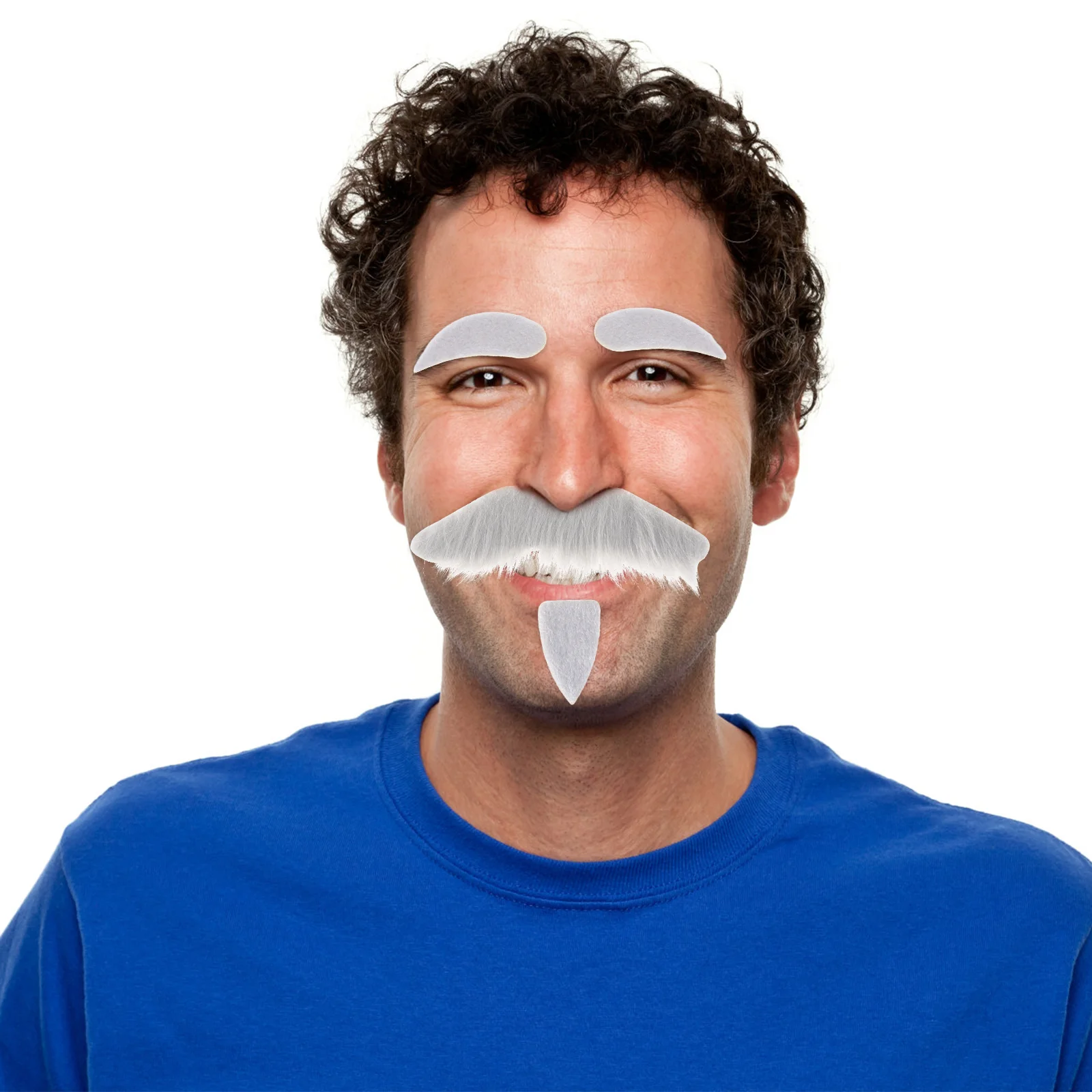 False Facial Hair Party Supplies Clothing Halloween Costumes Grey Fake Beard Man