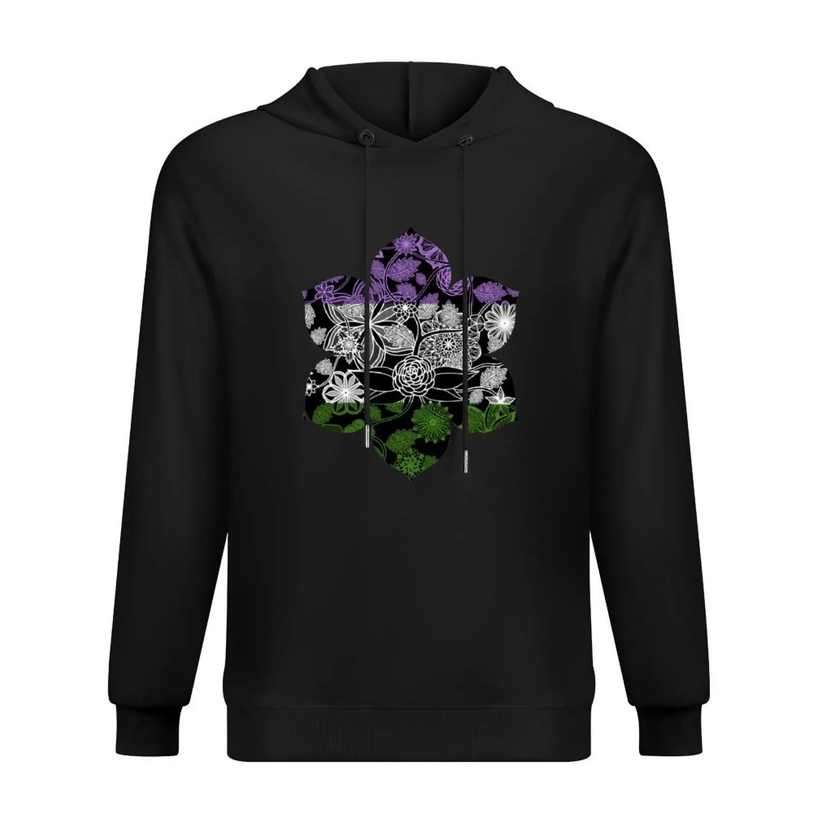 

Flight Over Flowers of Fantasy - Genderqueer Pride Flag Hoodie men clothes japanese style new hoodies and sweatshirts