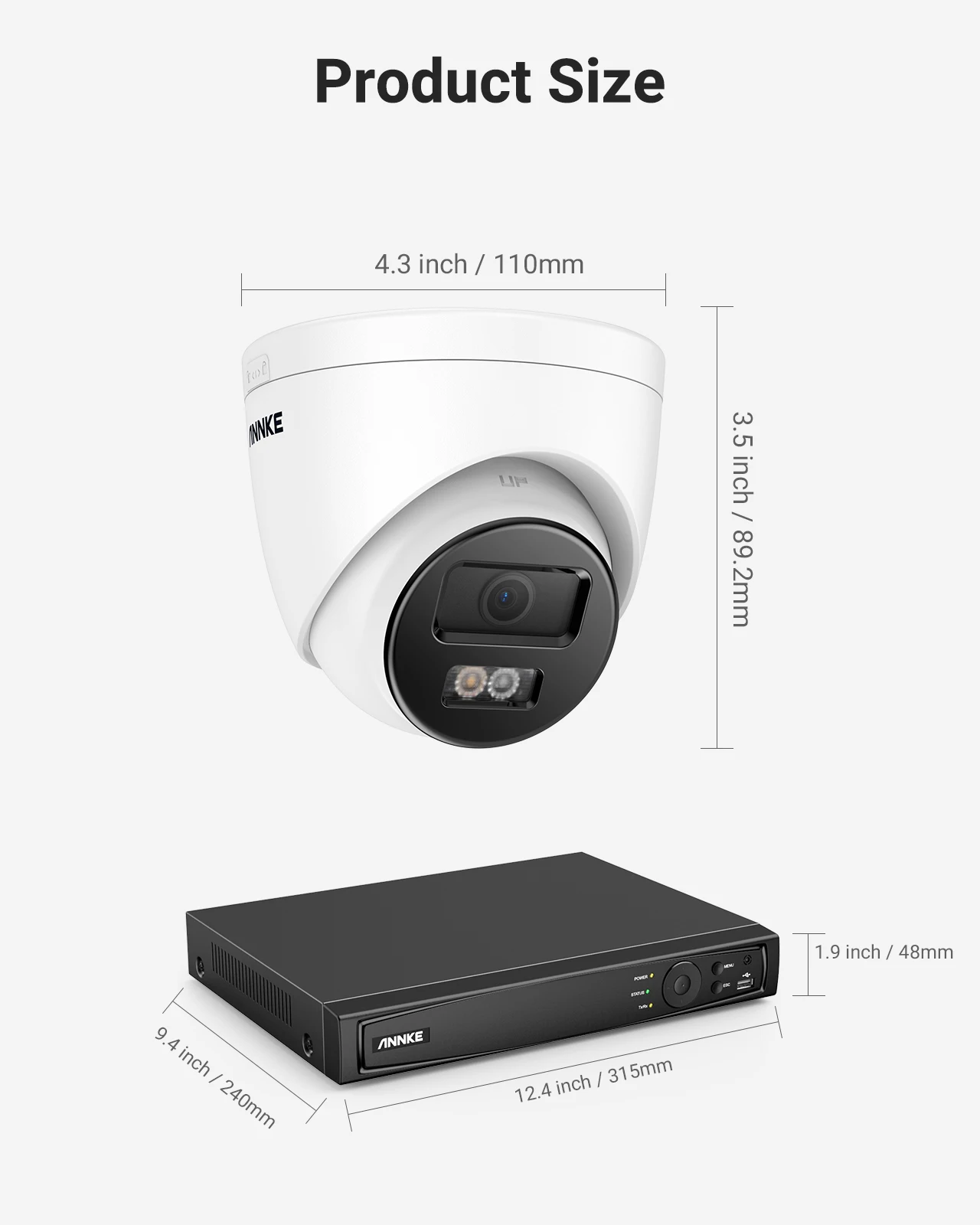 ANNKE HD POE Video Security System 16CH 12MP NVR H.265+ With Smart Dual-Light 16X 12MP Weatherproof Surveillance IP Cameras