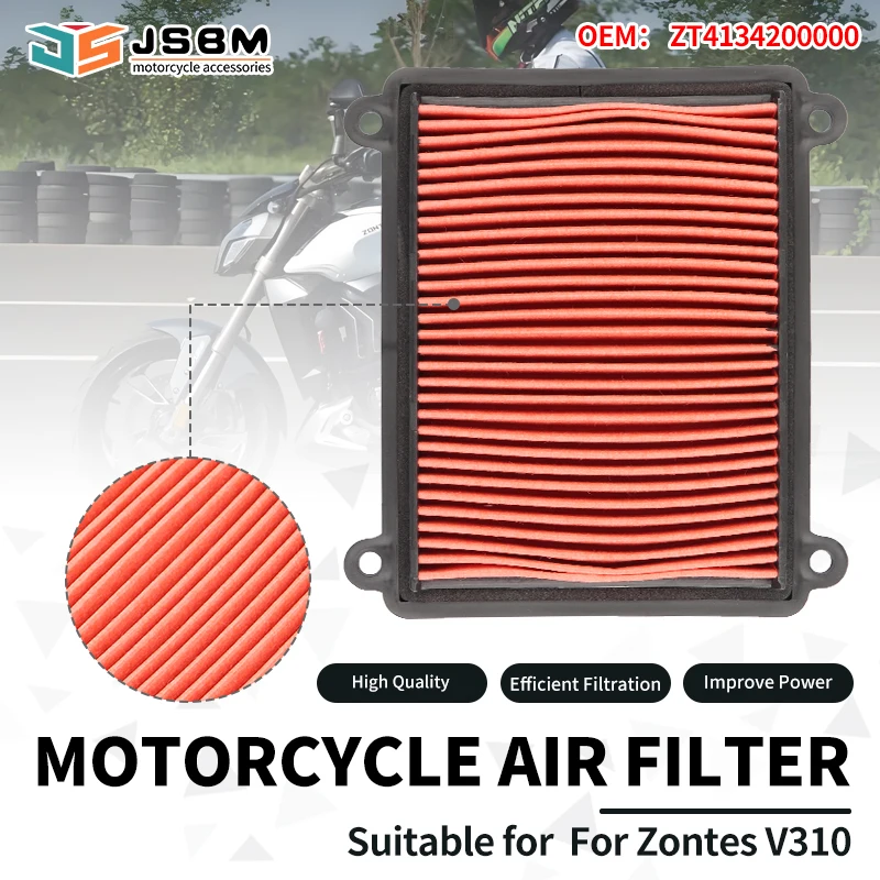 

JSBM Motorcycle Air Filter Oil Filters For ZONTES ZT310V ZT310V1 ZT310VX 310V 310V1 310VX ZT4134200000 Engine Intake Cleaner