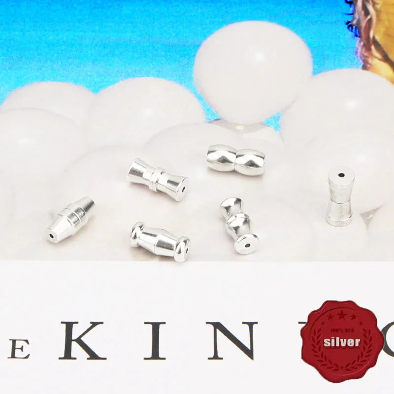 

S925 sterling silver screw buckle pearl buckle necklace buckle hair bracelet buckle DIY accessories retro