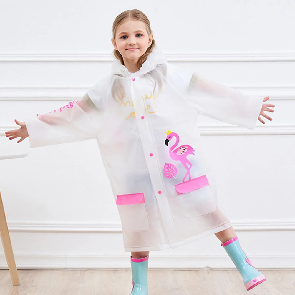 

Thickened Student Raincoat Kids Coats for Girls Suit Jacket Poncho Outdoor Hood Rainwear