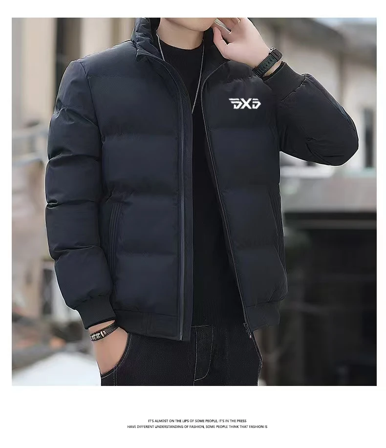 

2024 original design winter men's new stand-up collar cotton coat thickened warm tide brand short down cotton Korean cotton coat