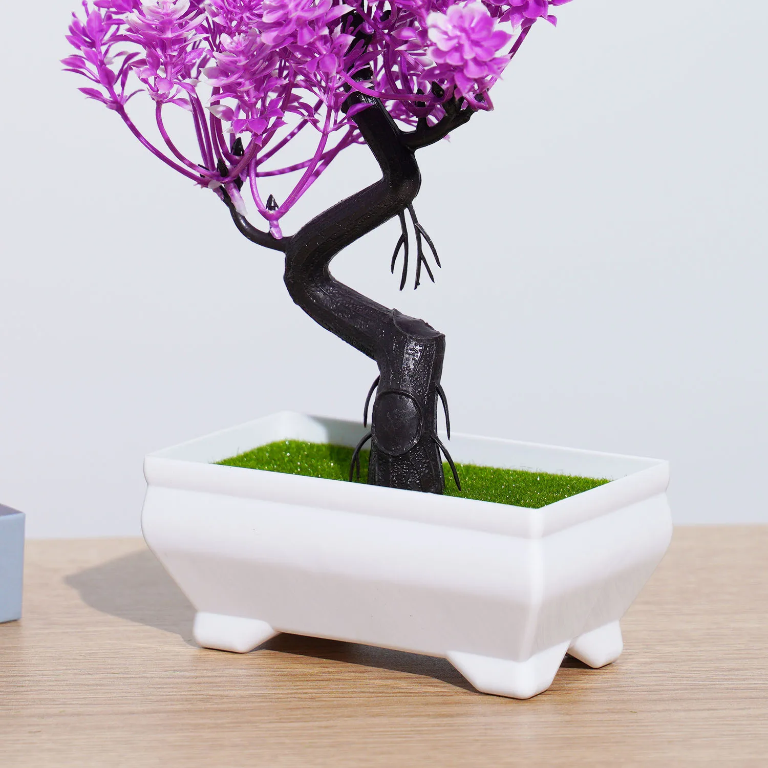 Artificial Plants Bonsai Small Tree Pot Colorful Arrangement Ornaments Fake Plant Potted Flower Room Home Hotel Table Decor