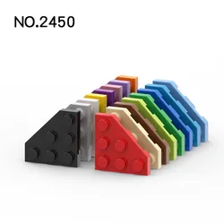 20pcs Compatible MOC Brick Parts 2450 Wedge Plate 3 x 3 Cut Corner Board Building Block Particle Assmble DIY Kid Brain Toy Gift