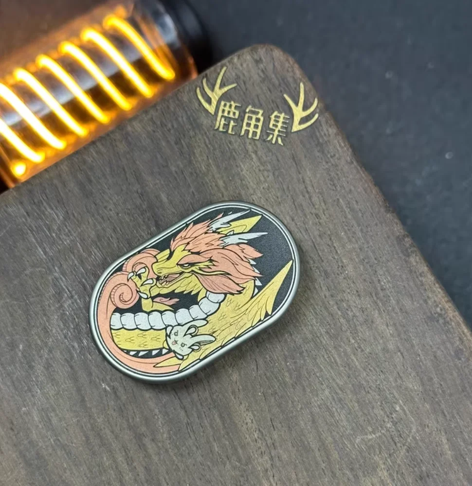 Gebruikt EDC MOT Dragon Titanium Copper fidget slider decompressiespeelgoed
