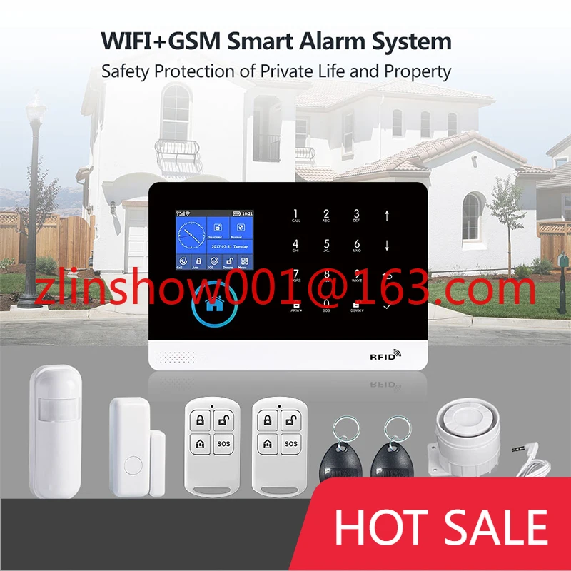 

Дверной звонок + автоматический домофон + RFID-доступ, встроенная домашняя безопасная GSM-сигнализация, беспроводная сигнализация, приложение WIFI 4G