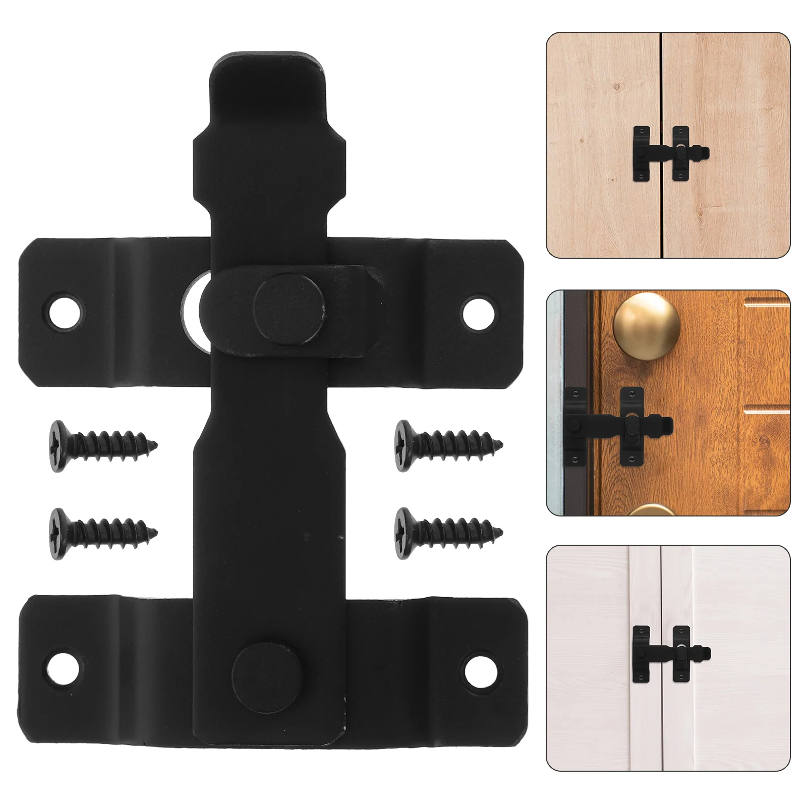 

Door Latch Safety Locks for Doors Gate Barn Latches and Catches No Punching Stainless Steel