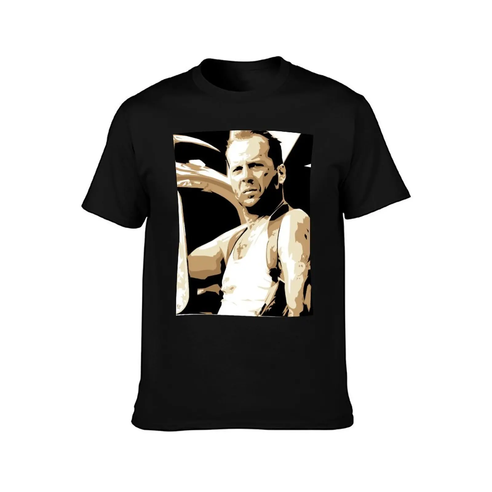 Bruce Willis Vector Illustration T-Shirt Summer Fashion Casual Tee Shirt T-Shirt