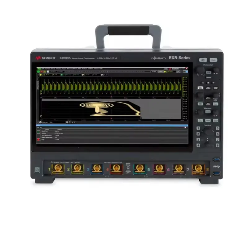 Keysigh Bandwidth 6 GHz 8 channels maximum storage depth 1.6G EXR608A Infiniium EXR series oscilloscope