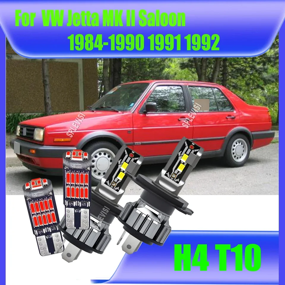 LED Headlight Auto Headlamps 6000K Car Bulbs Superior Lighting Output For VW Jetta MK II Saloon 1984 1985 1986 1987 1988-1992