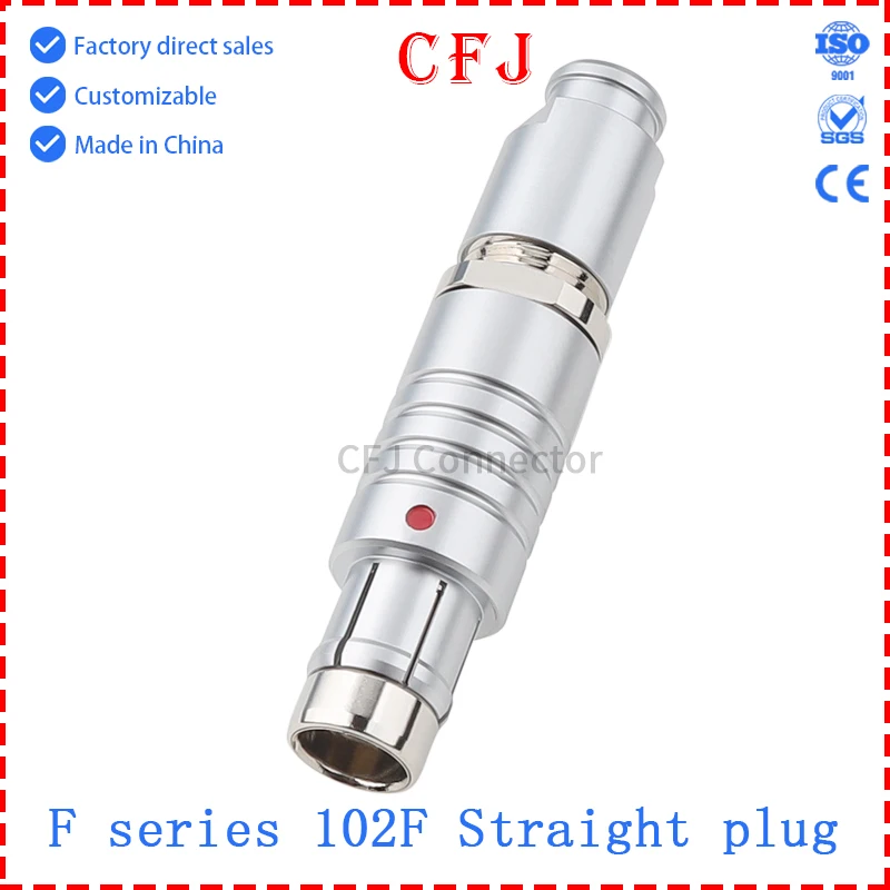 CFJ Long/Short Waterproof Push-Pull Self-Locking FNG FGG Male Plug 102F M7 Metal Connector 2 3 4 5 6 7 9Pin Solderable Cable