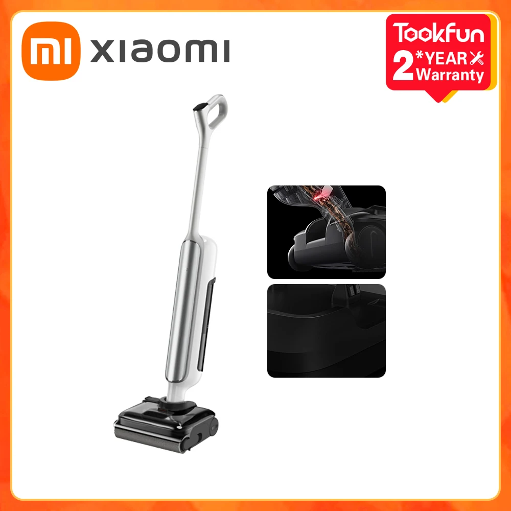 

XIAOMI MIJIA Wireless Anti-tangle Floor Washer 4Pro Wet And Dry Vacuum Cleaner For Home Self Cleaning Crawler Roller Brush Mop