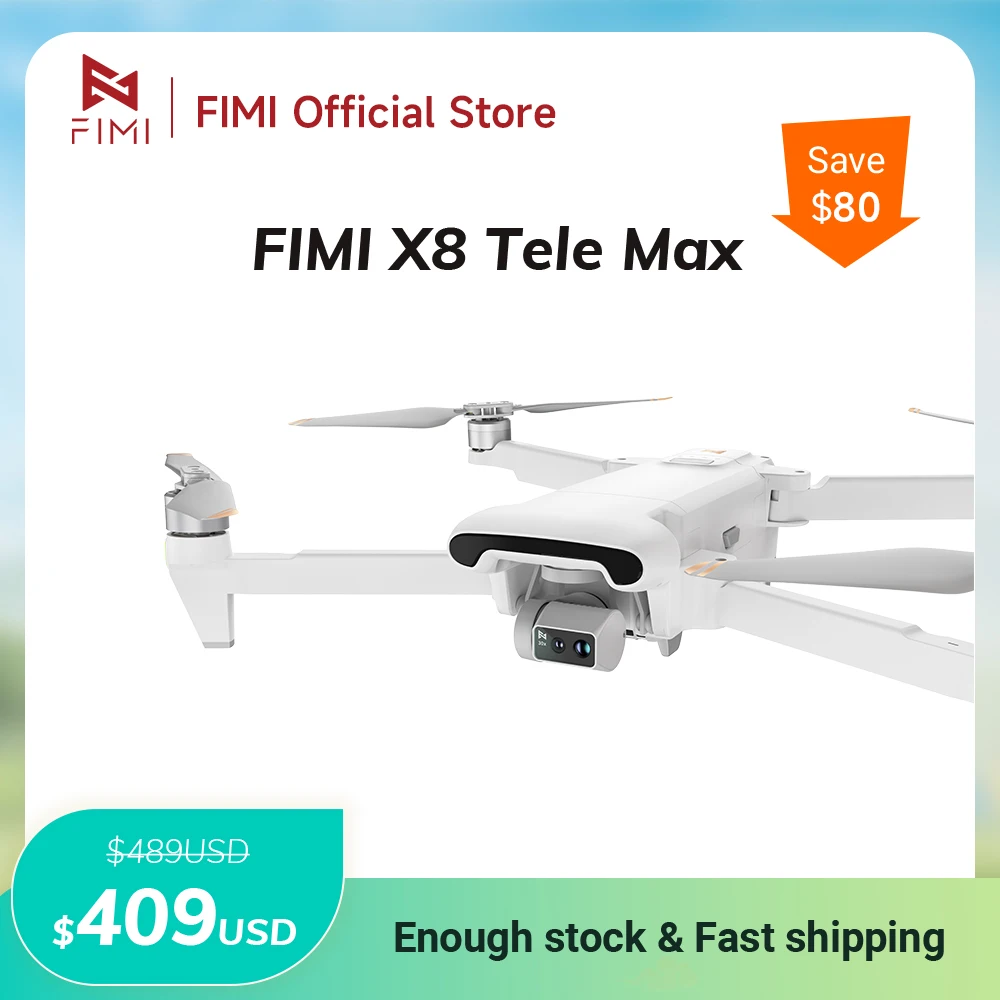 

Дрон FIMI X8 Tele Max нового поколения с системой цифровой передачи видео RokLink 5.0 на 20 км и широкоугольной телекамерой 1/2-дюймового CMOS-сенсора