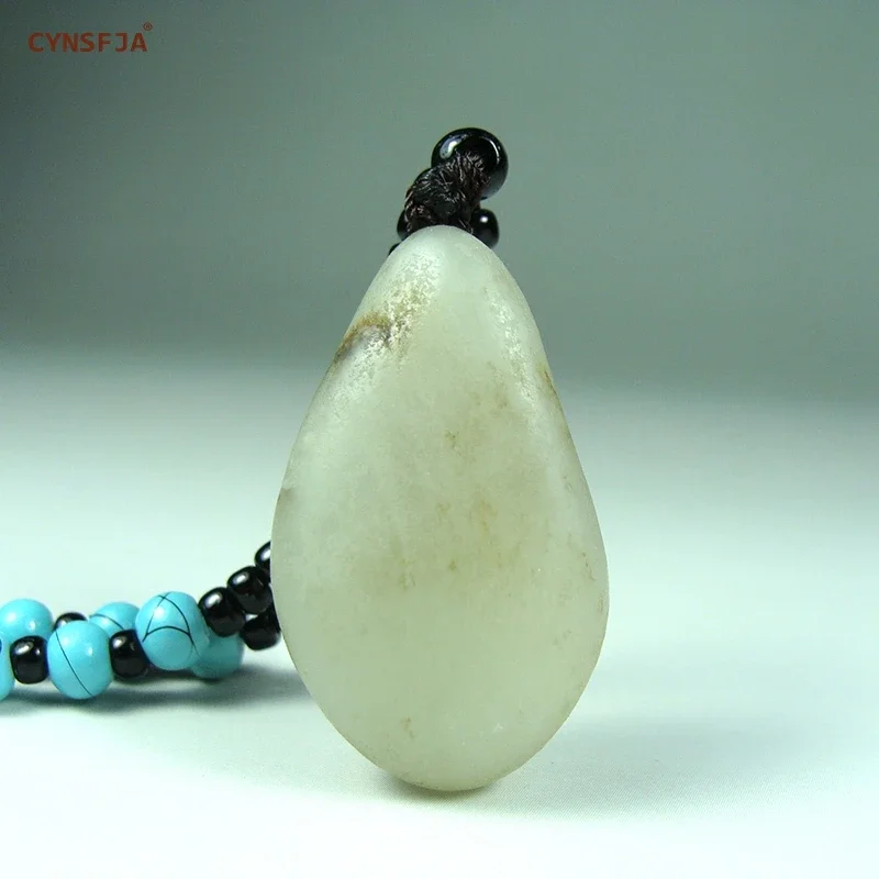 

CYNSFJA Real Rare Certified Natural Hetian Seed Jade Amulets Rough Stone Jade Pendant Fine Jewelry High Quality Best Gifts