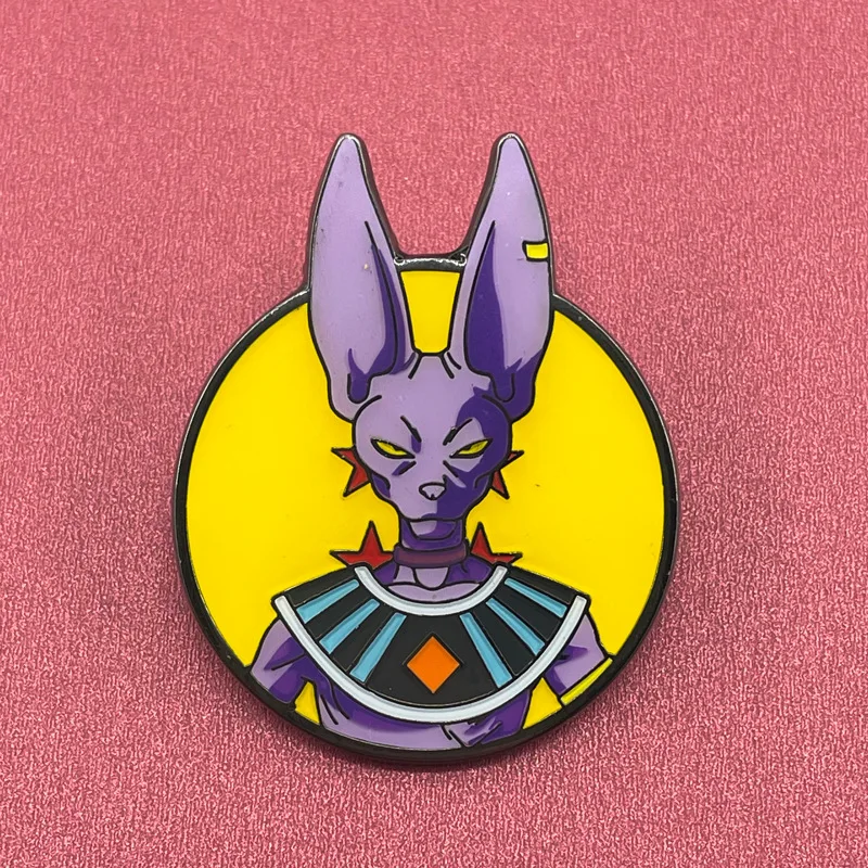 Beerus Enamel Pins Dragon Ball Birusu Badges Anime Derivatives Peripheral Brooches for Backpack Clothing Lapel Cosplay Toy Gifts