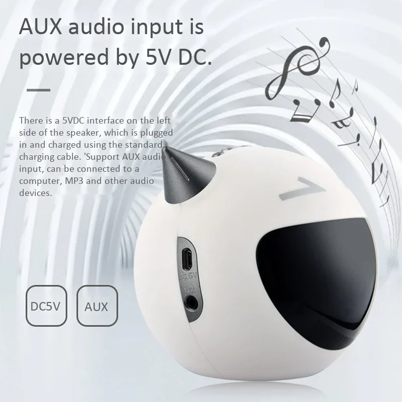 Portable Bluetooth Speaker Bedside LED Alarm Clock K Song Microphone FM Radio Wireless Audio AUX TF Card Player MP3 Robot Table