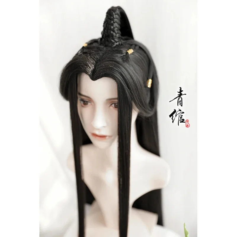 Anime Heaven Benedizione ufficiale Costume Cosplay Xie Lian Parrucca Capelli neri Tian Guan Ci Fu Hanfu Parrucche Uomo Halloween Han Fu