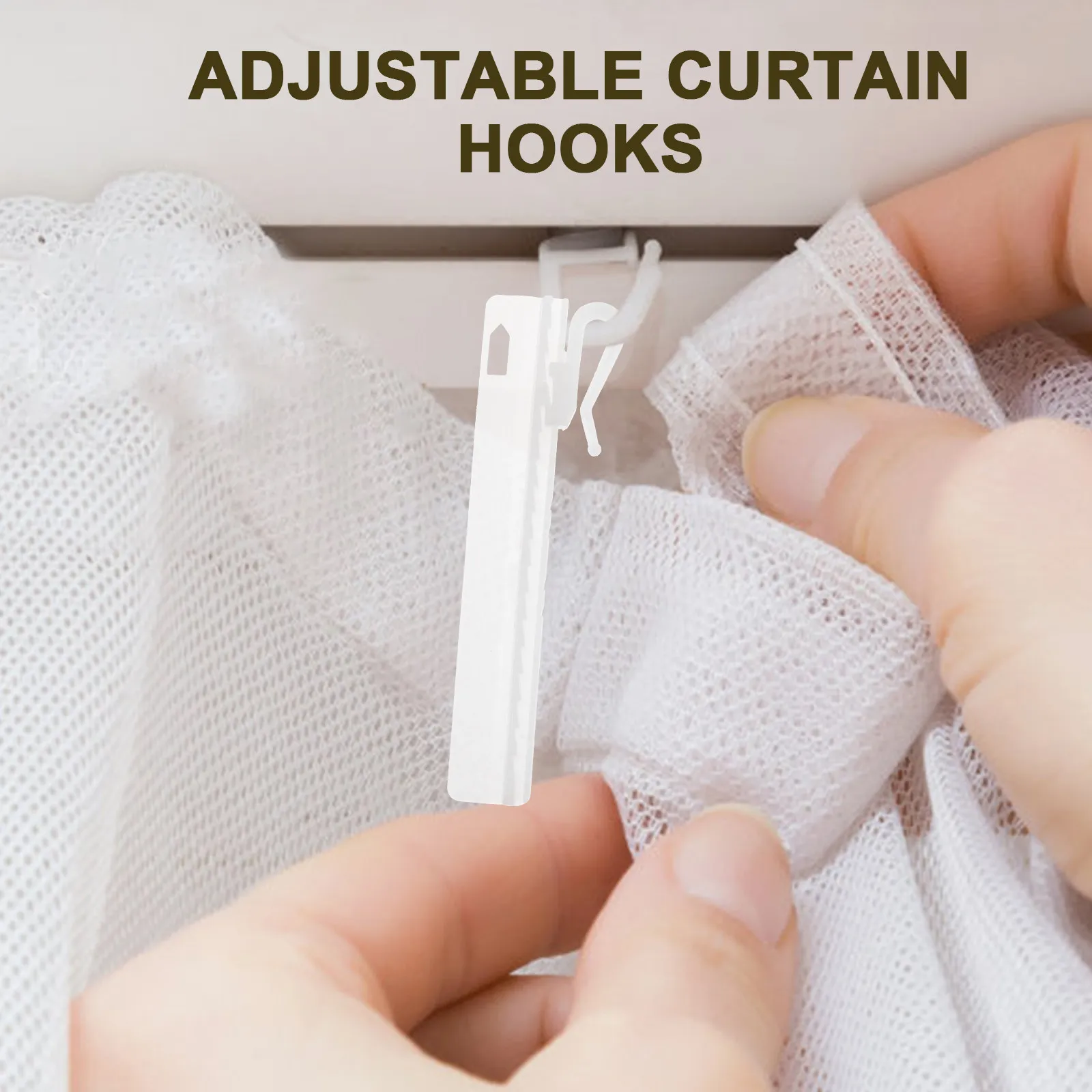 50Pcs Plastic S Hooks For Curtains Adjustable Drapes Hanging Sheer Smooth Safe Rounded Edges Home Accessories