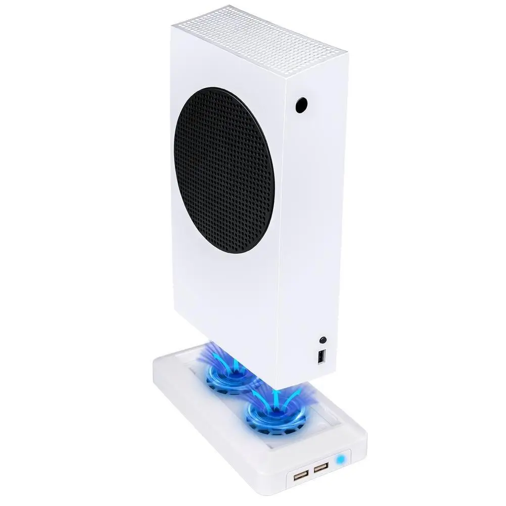 Soporte Vertical con 2 ventiladores de refrigeración, puertos Usb duales, Enfriador de 3 niveles Compatible con consola de juegos Xbox Series S