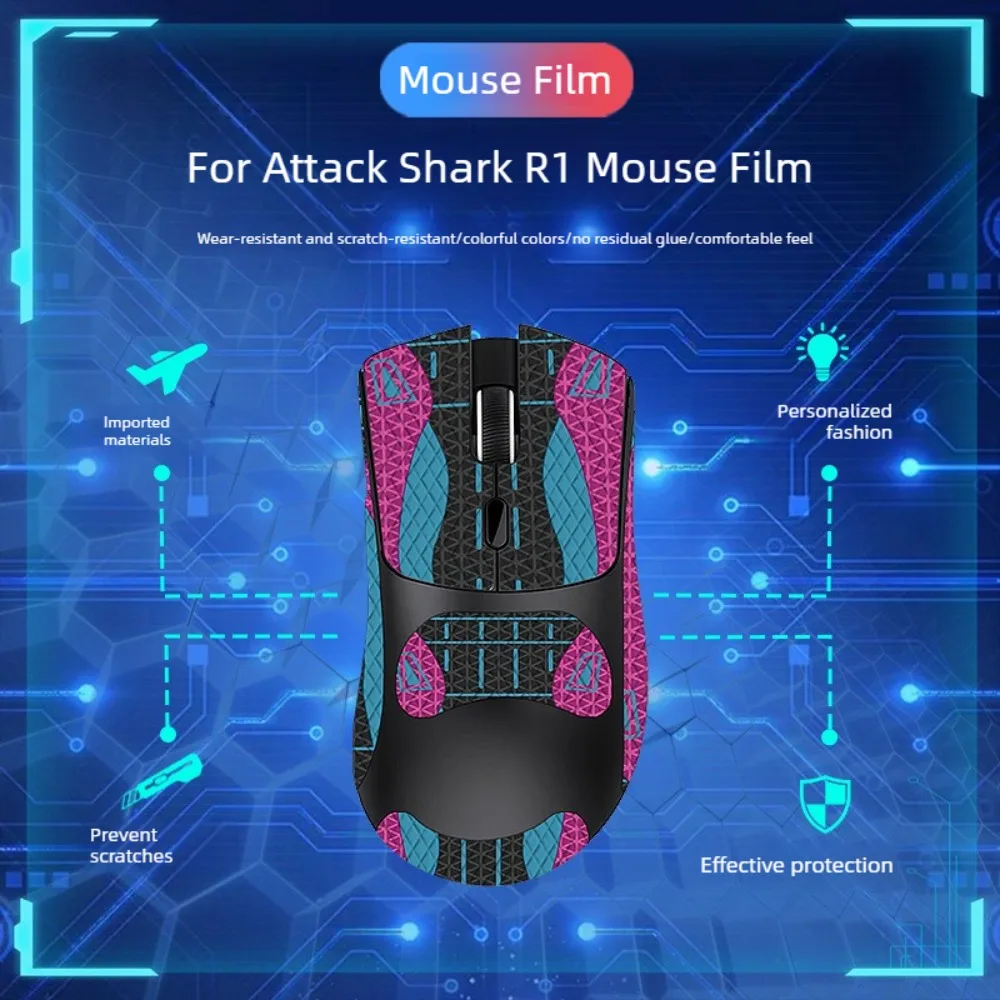 Mouse Sticker For Attack Shark R1 Mouse Anti slip Patch With Back Adhesive Lizard Skin Anti Sweat Sticker Mouse Accessorie