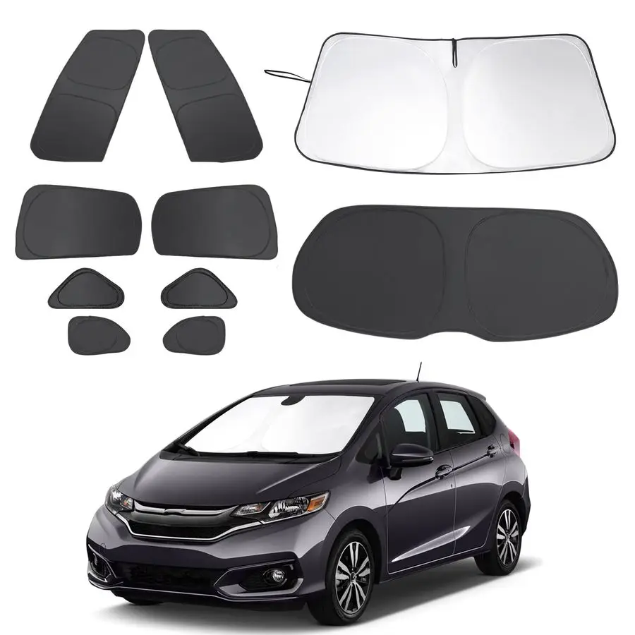 

Windshield Sun Shade Custom Fit for 20152020 Honda Fit Accessories Foldable Sunshade Side Rear Window Shade Cover Full Set Priva