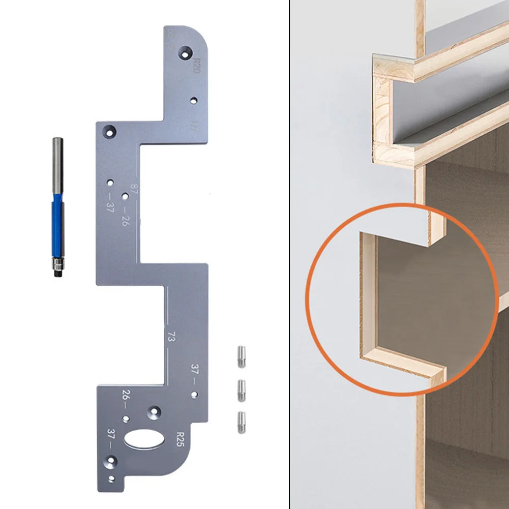 Efficient Aluminum Alloy Template for Cabinet Handles Slotting and Grooving Suitable for Multiple Furniture Types