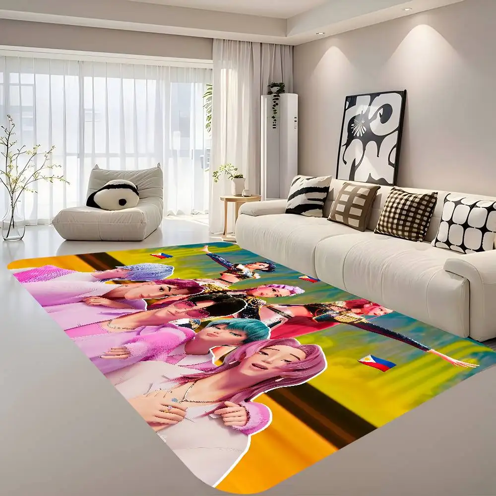 

KPop Demon Hunters Hallway Carpet Non-Slip Laundry Room Mat Laundry Decor Balcony Child Living Room Bedside Area Rugs