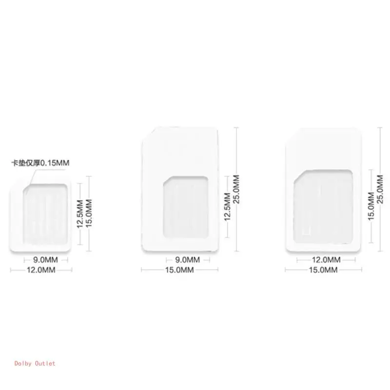 4 in 1 스마트폰용 갤럭시용 나노 카드를 마이크로 표준 어댑터로 변환