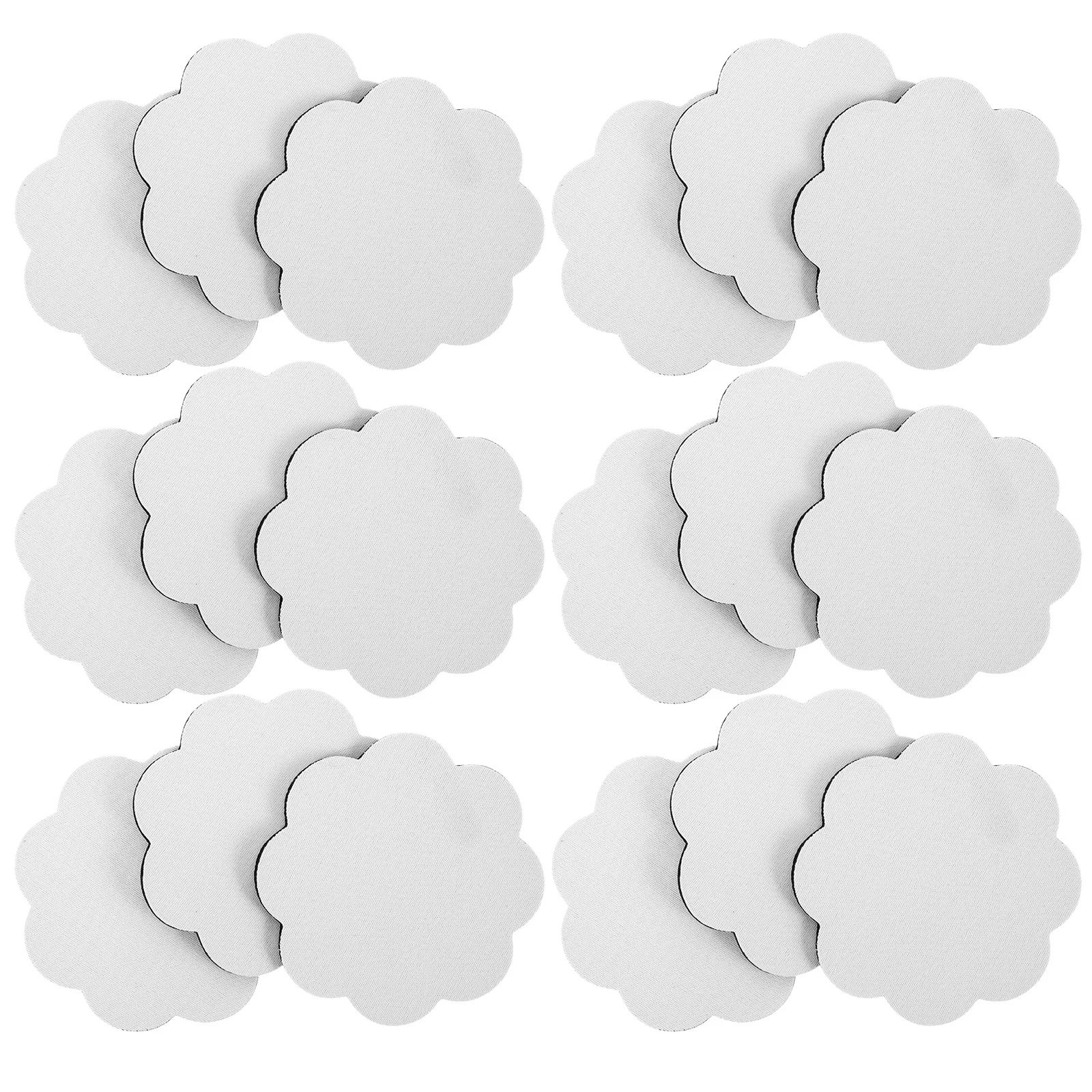 

30pcs Blank Cup Coasters Flower Shaped Sublimation Blanks Printable Diy Mats For Car Desktop Craft Projects Heat Sublimation
