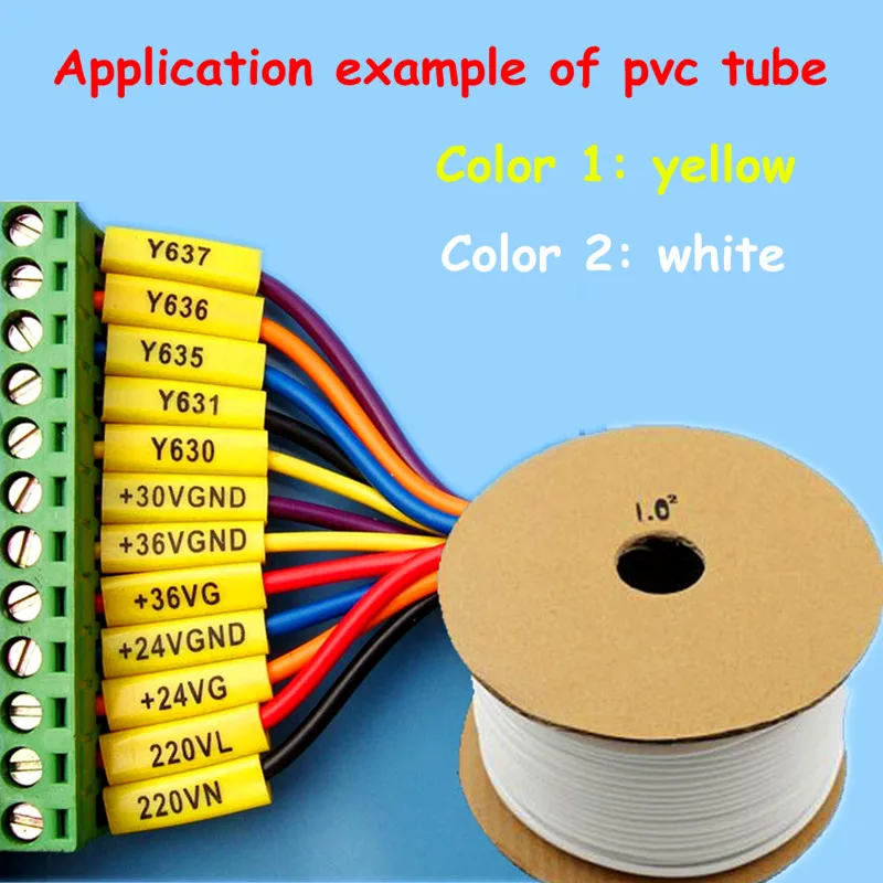 4.98 Usd/20 Meter white Pvc Tube Pvc Sleeve For lm-550a,lm-390a,s710e,s700e,c-280t wire marker ID Printer wire marking machine