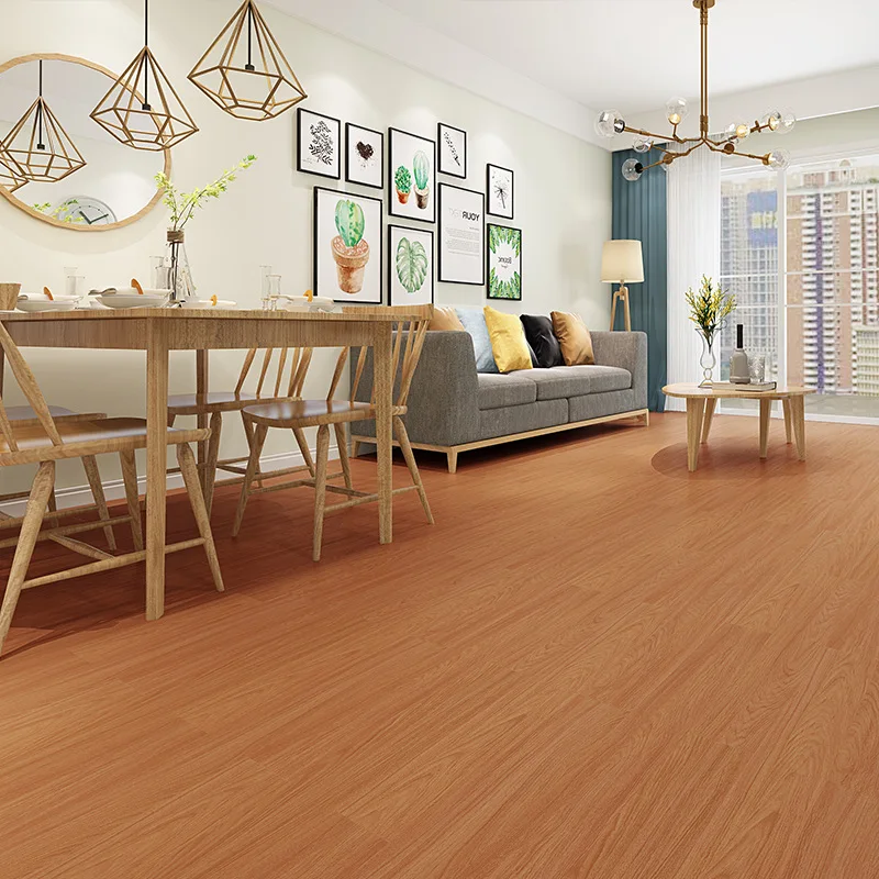 SPC floor leather wood grain self-adhesive indoor stickers office splicing squares office building commercial floor mats bedroom