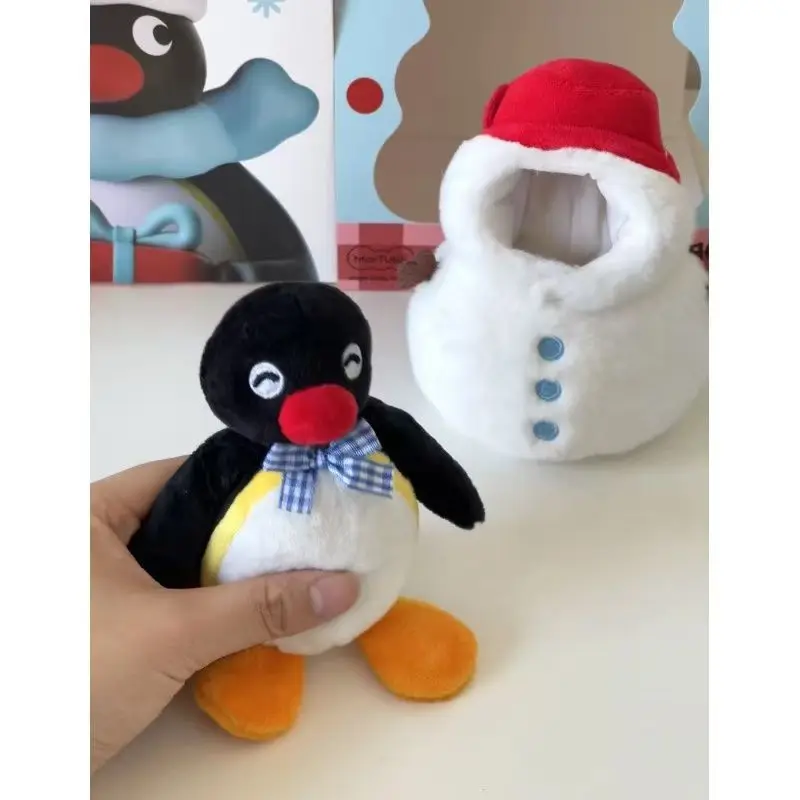 12CM Anime Kawaii Snowman Pingu Hanging Ornaments Detachable Dolls Cartoons Creative Funny Costumes Backpack Decorations Gift