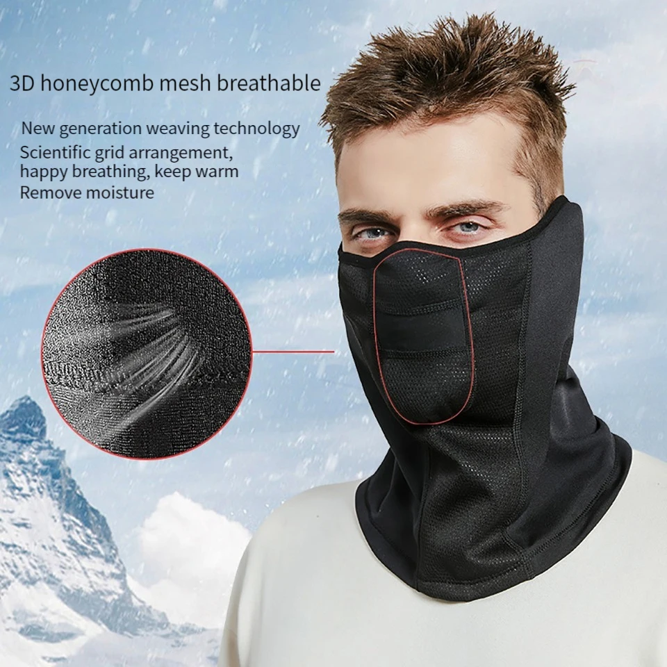 Winter Cycling Warm Mask Windproof Cold protection Scarf Outdoor Skiing Mountaineering Fishing Neck Cover Ear Protection Unisex