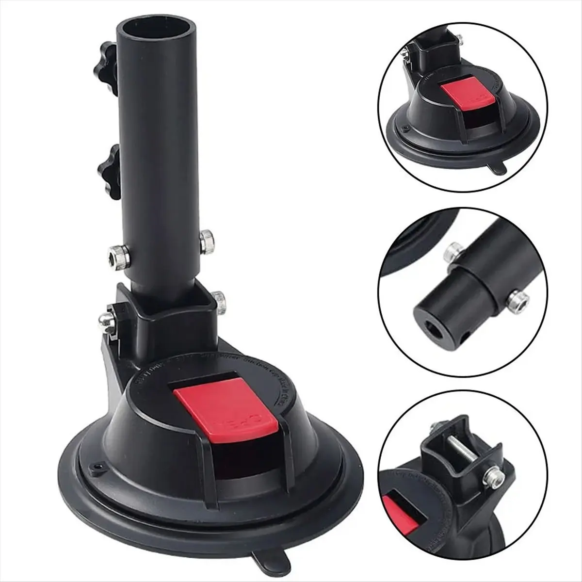 2026 + حامل عمود العلم مع كوب شفط لعرض سهل على المركبات وتصميم خارجي للسيارات والدراجات النارية RVs