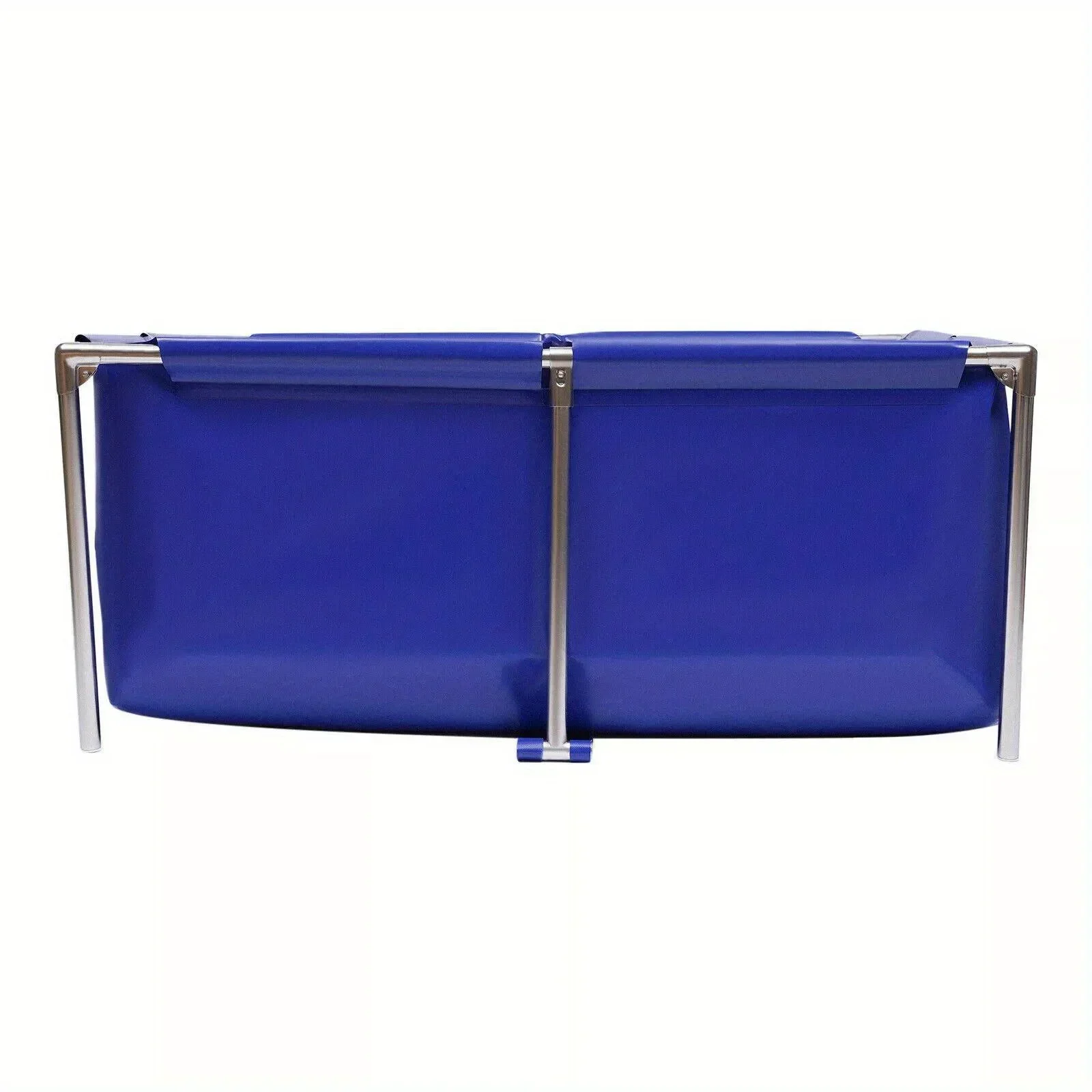 青い直方体のキャンバス製魚池水槽鯉繁殖池