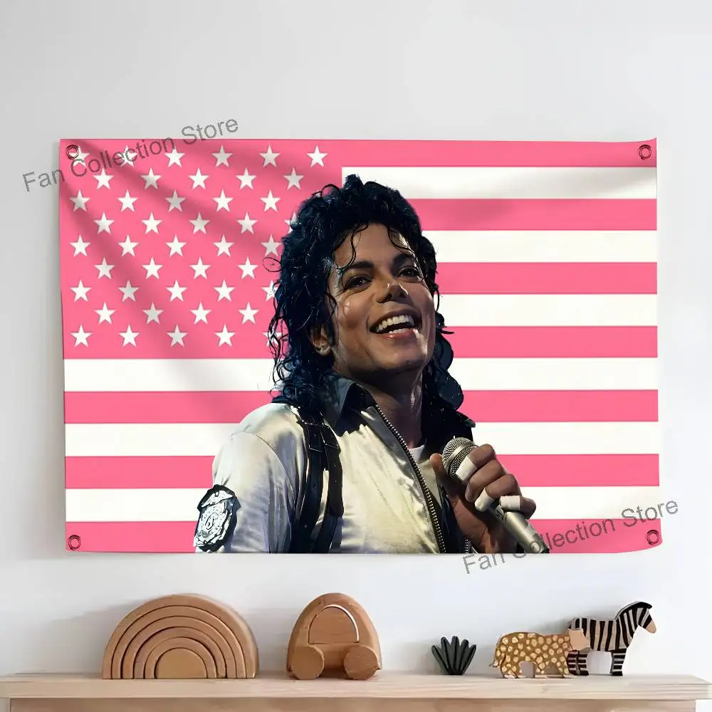 M-Michael Singer J-Jackson Flaggen-Wandteppich, Banner für Schlafzimmer, Outdoor, Wohnzimmer, Restaurant, Bar, Wanddekoration, Party – Detail 8
