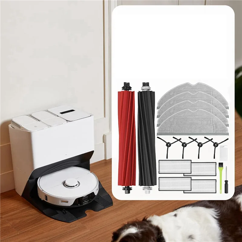 ABBK-2X For Roborock S8 Pro Ultra Robot Vacuum Dual Main Brush Side Brush Hepa Filter Mop Cloths Spare Parts