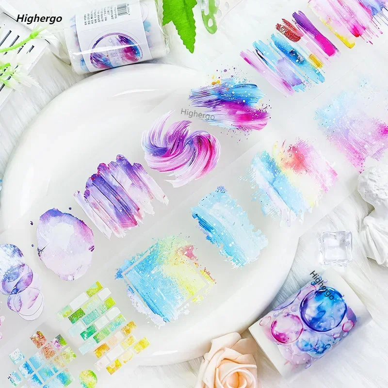 

2m/Roll Colorful Graffiti PET Washi Tape Decorative Masking Tape Aesthetic Collage Stickers Scrapbooking Journal Stationery