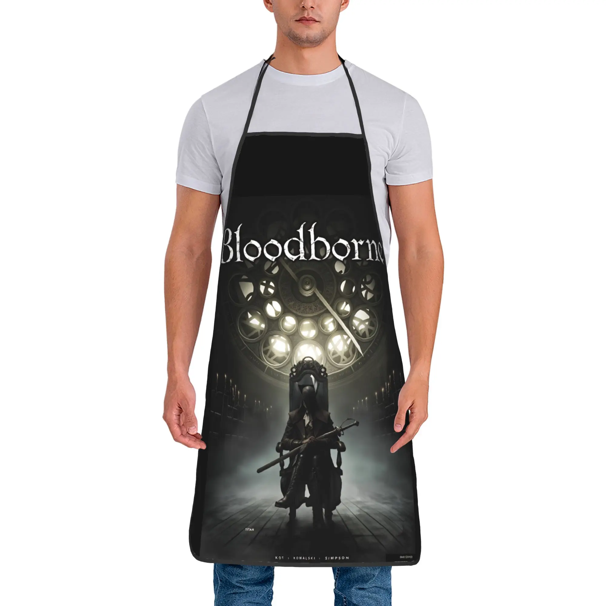 

Фартук Main Hunter in Yharnam для геймеров Bloodborne (1) – Домашний фартук для кухни, парикмахерский, без карманов