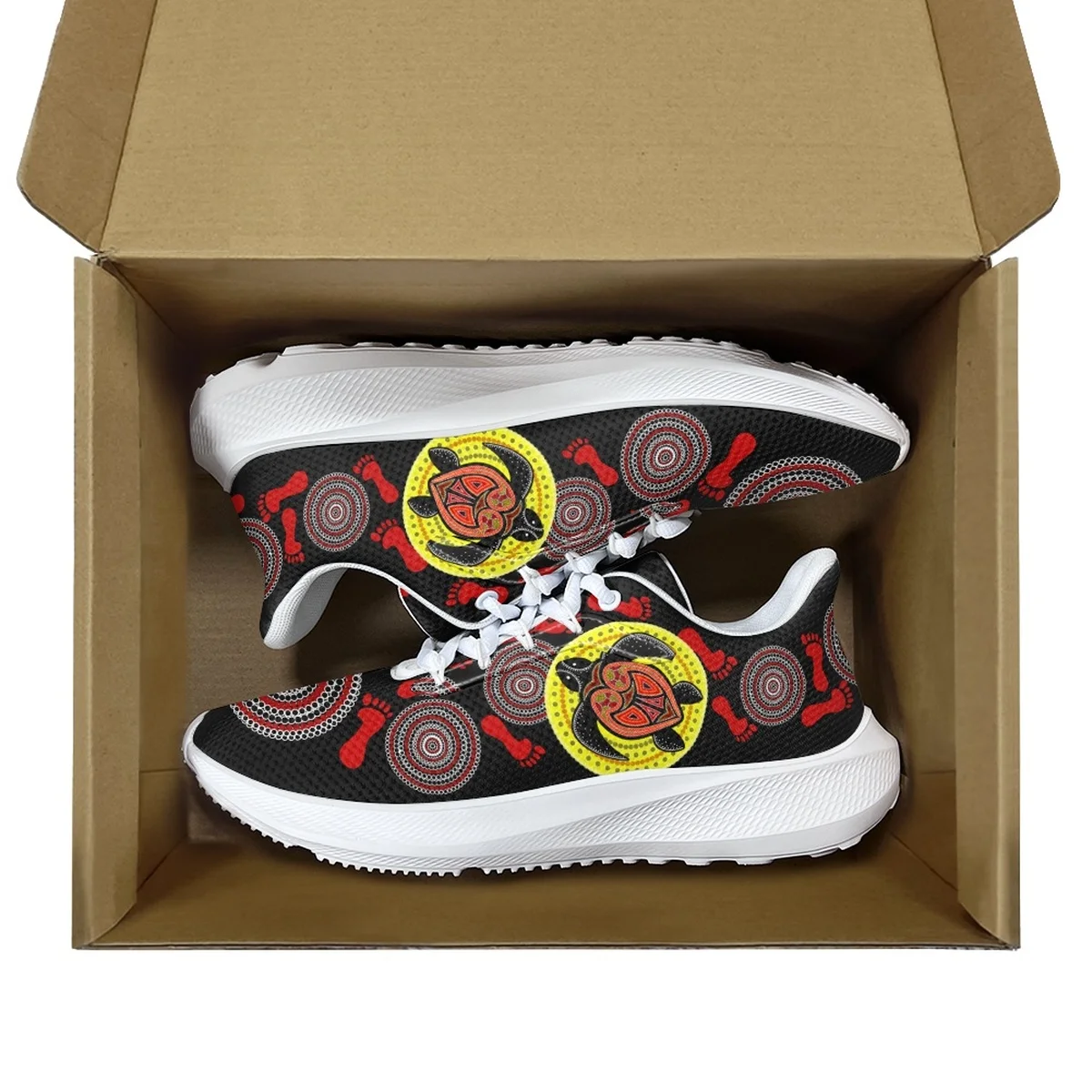 Australia Aboriginal Sea Turtle Brand Design Breathable Sneakers Men Shoes Spring Light Flats Female Male Lace-up Walk Footwear