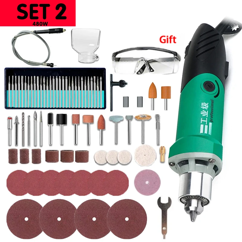 Dremel 260 W/480 W High-Power Graveur Elektrische Boor Graveren Rotary Tool Flexibele As 6-positie Variabele Snelheid Polijsten