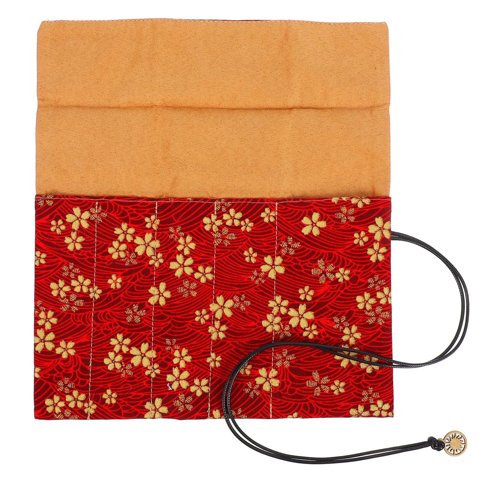 

Retro Pencil Wrap Case Foldable Portable Pencil Storage Organizer Sturdy Roll Up Design Perfect Size For Bag Vintage Style
