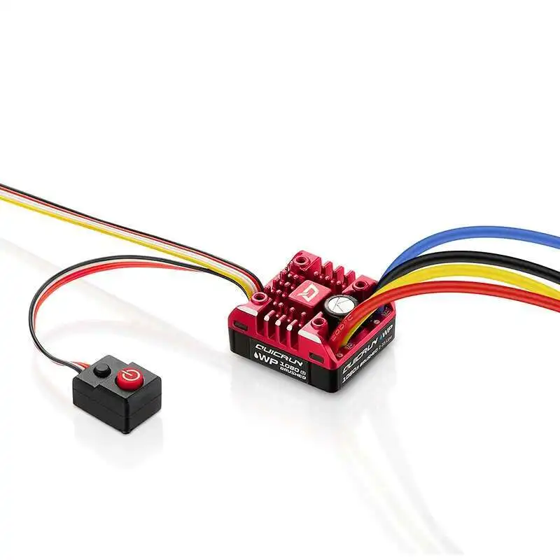 السرعة الإلكترونية الأصلية HobbyWing QuicRun WP 1080 G2 80A ​ ​ وحدة تحكم لسيارة الزاحف المصقولة 1/8 1/10 RC