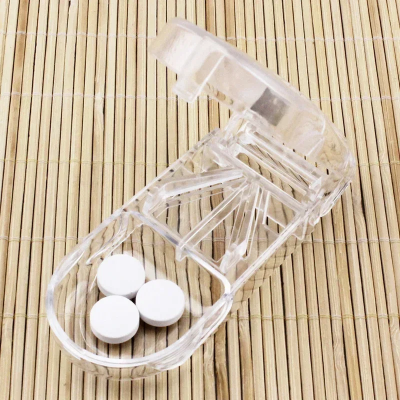 Portable Pill Cutter and Dispenser Storage Box with Pill Cutter and Divider for Medicine Splitting