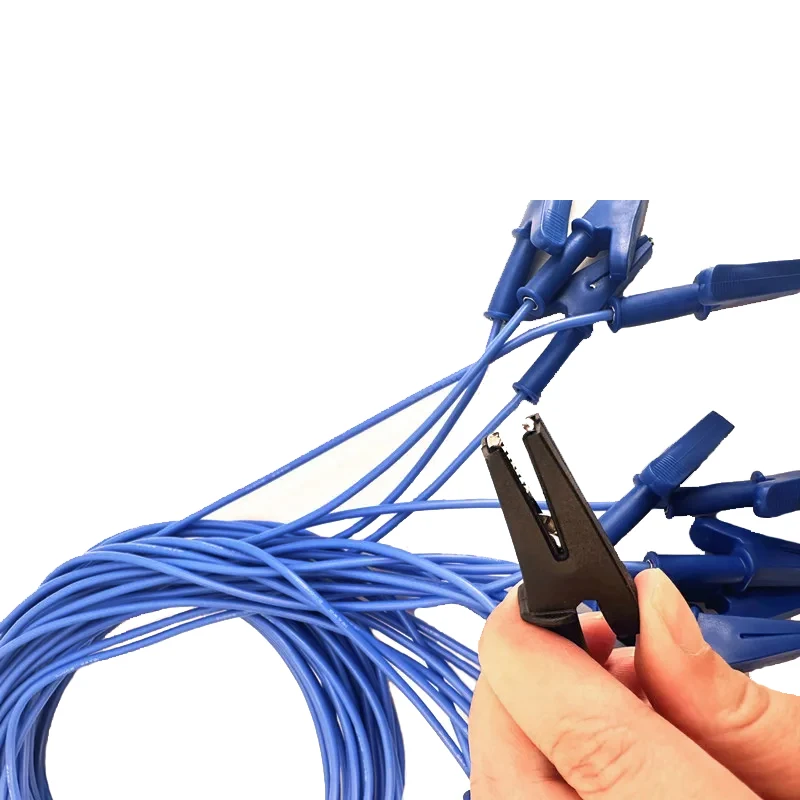 16awg silicone wire blue wire with crocodile clip 1M 25 pieces Battery balancer test cable