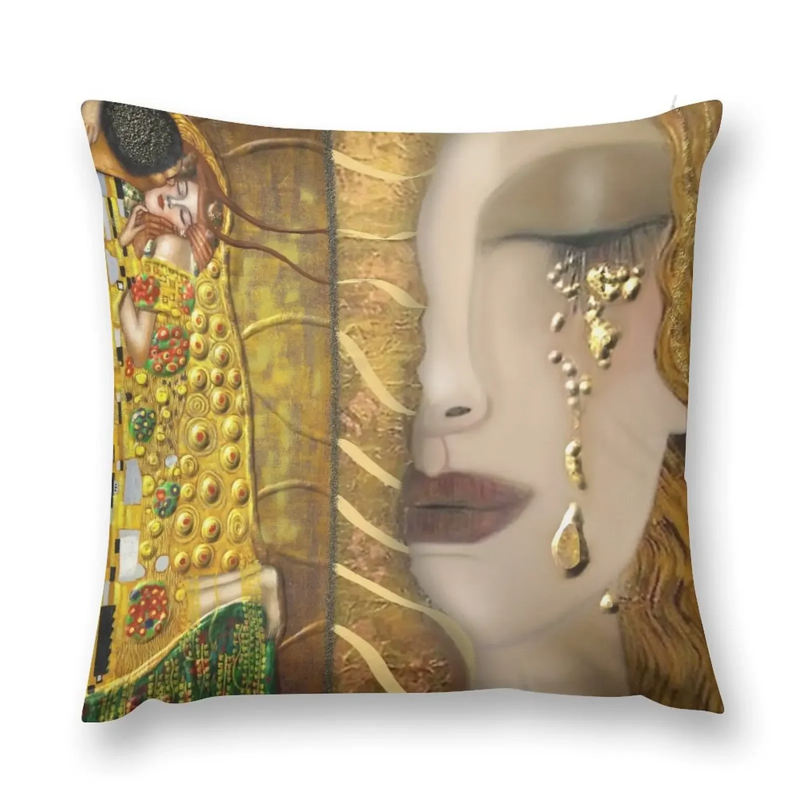 My Klimt Serie:Gold Throw Pillow Cushion Cover Luxury pillows decor home sleeping pillows pillow